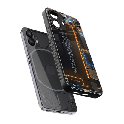 skeleton inside back phone cover | glass case for nothing phone 2