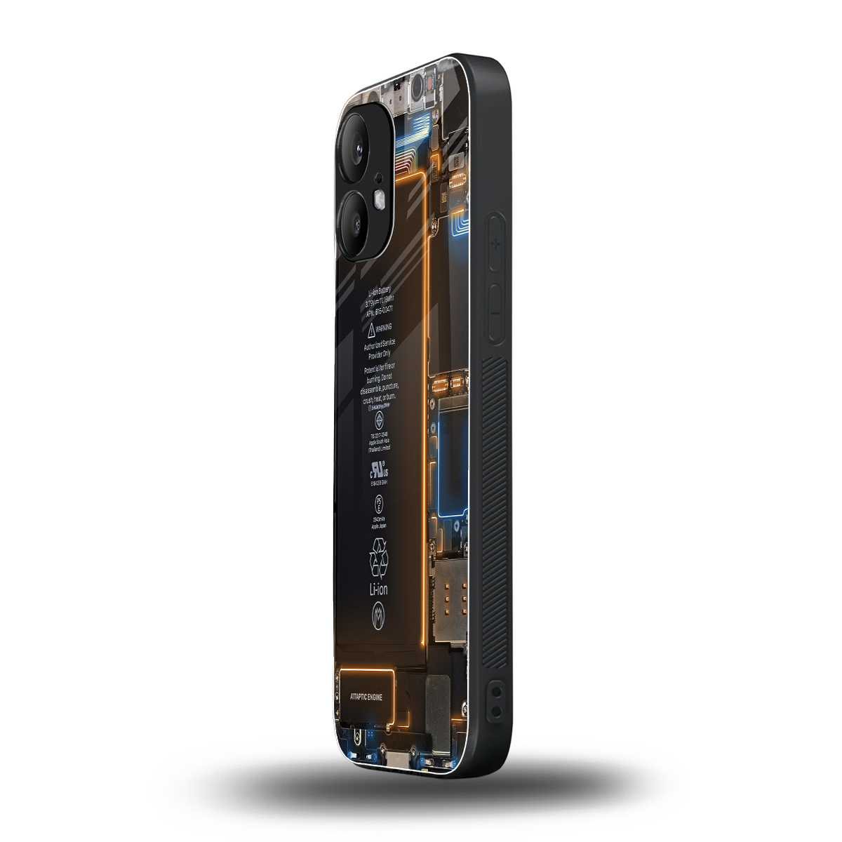 skeleton inside back phone cover | glass case for nothing phone 2