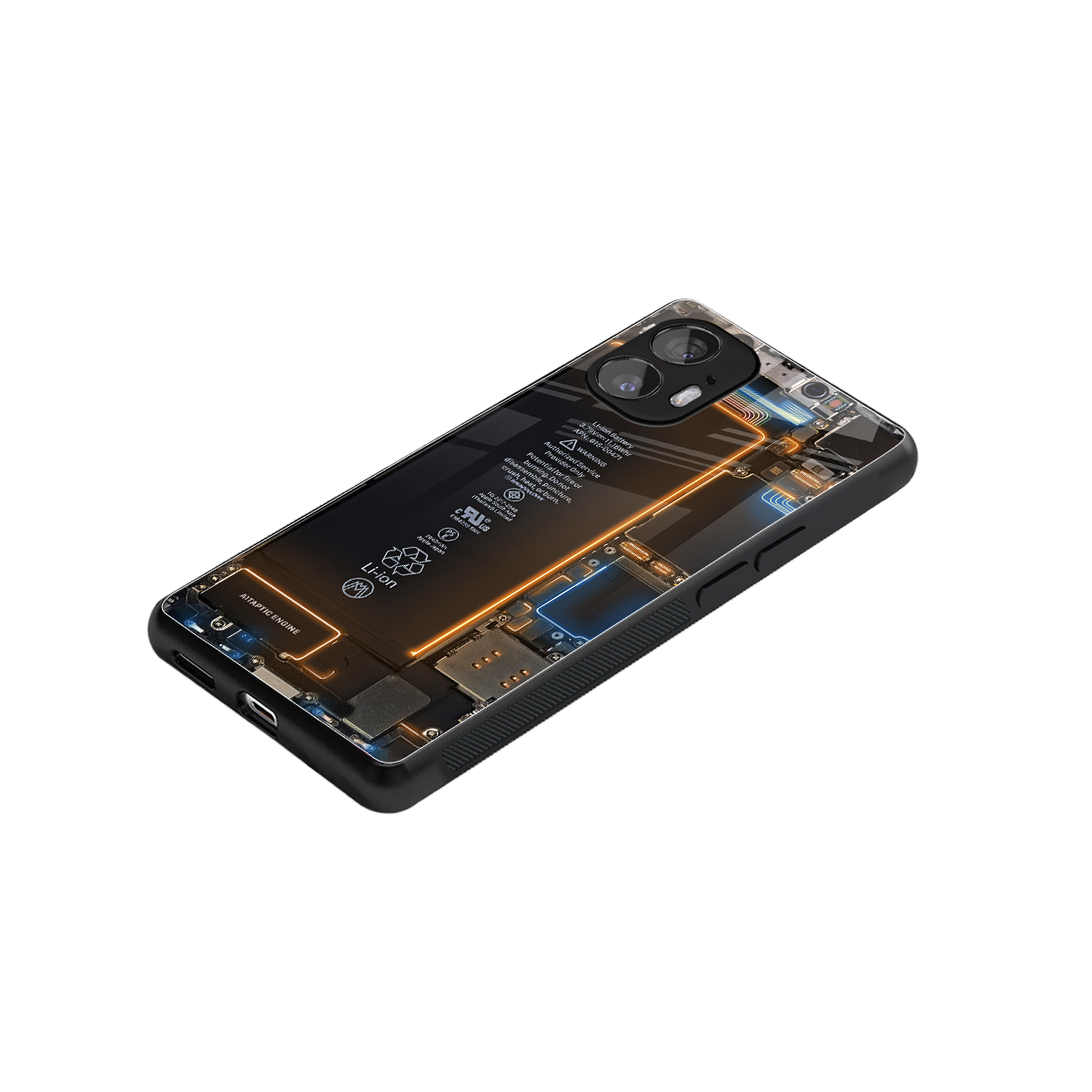 skeleton inside back phone cover | glass case for nothing phone 2