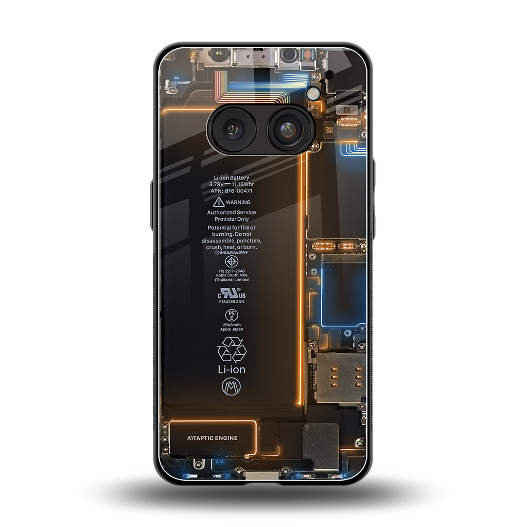 skeleton inside back phone cover | glass case for nothing phone 2a