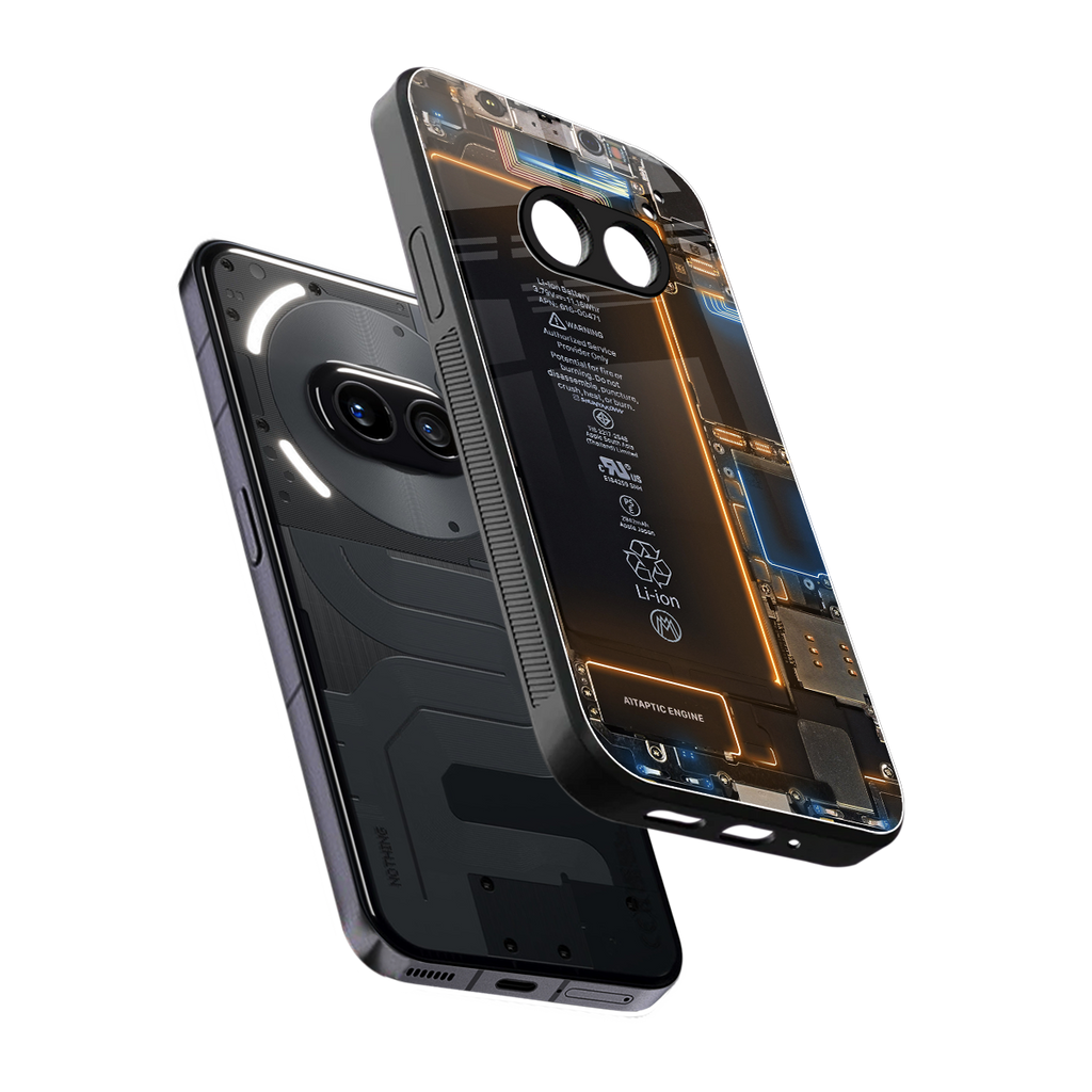 skeleton inside back phone cover | glass case for nothing phone 2a