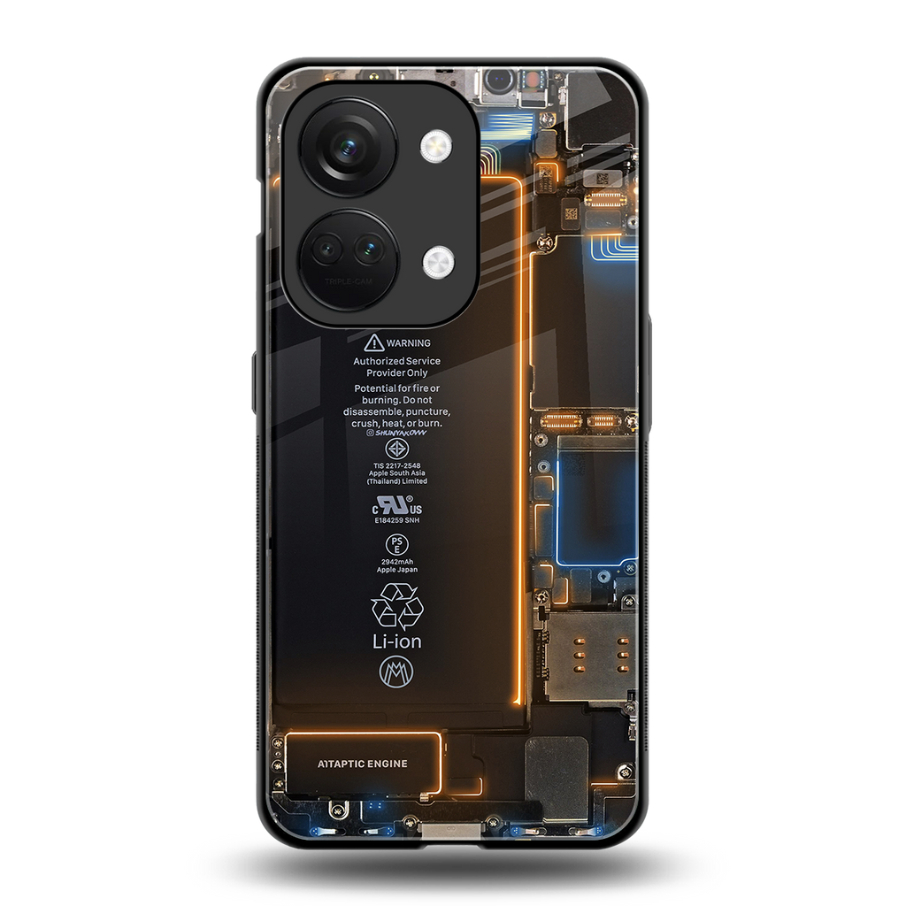 skeleton inside back phone cover | glass case for oneplus nord 3