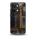 skeleton inside back phone cover | glass case for oneplus nord 3