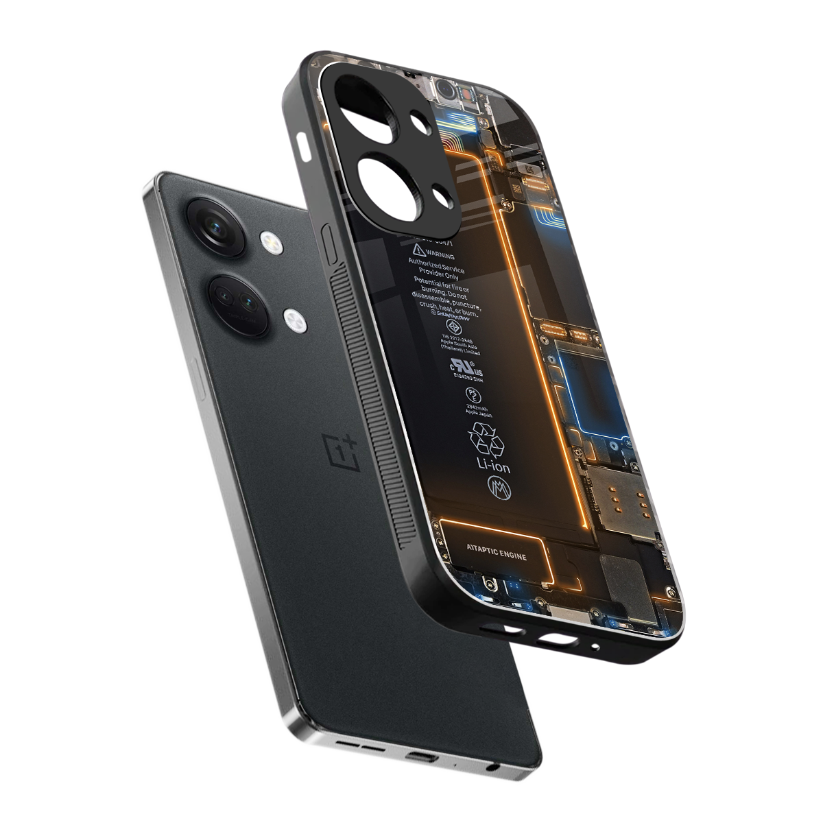 skeleton inside back phone cover | glass case for oneplus nord 3