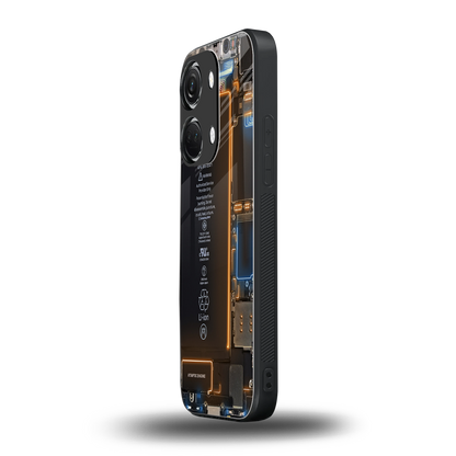 skeleton inside back phone cover | glass case for oneplus nord 3