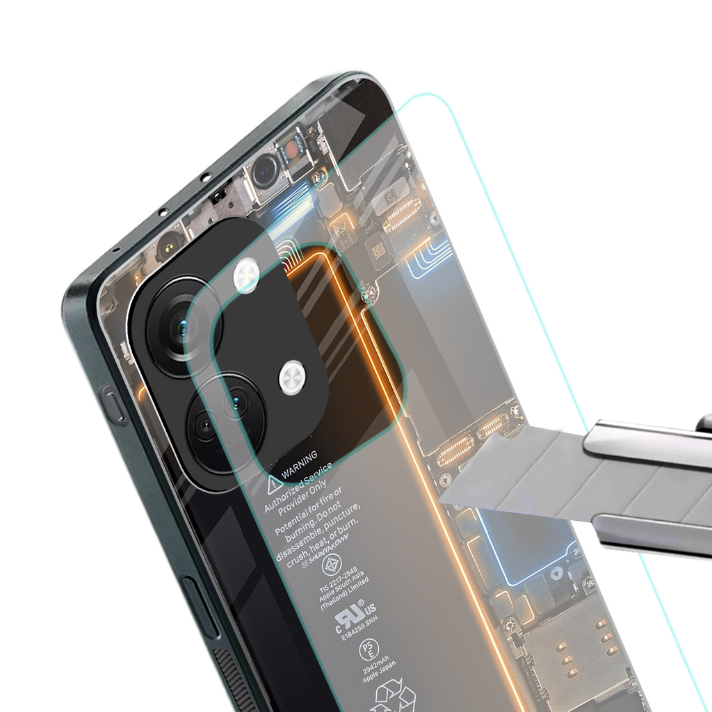 skeleton inside back phone cover | glass case for oneplus nord 3