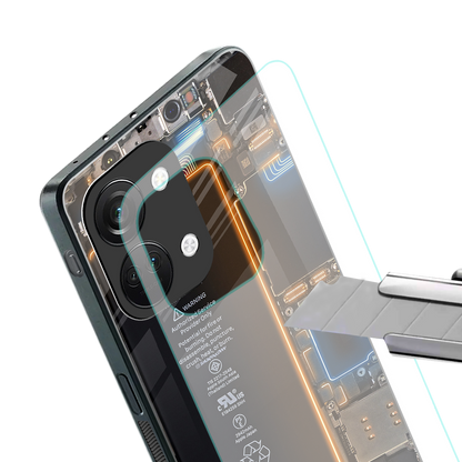 skeleton inside back phone cover | glass case for oneplus nord 3