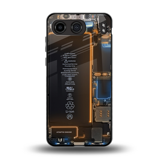 skeleton inside back phone cover | glass case for oneplus nord 4