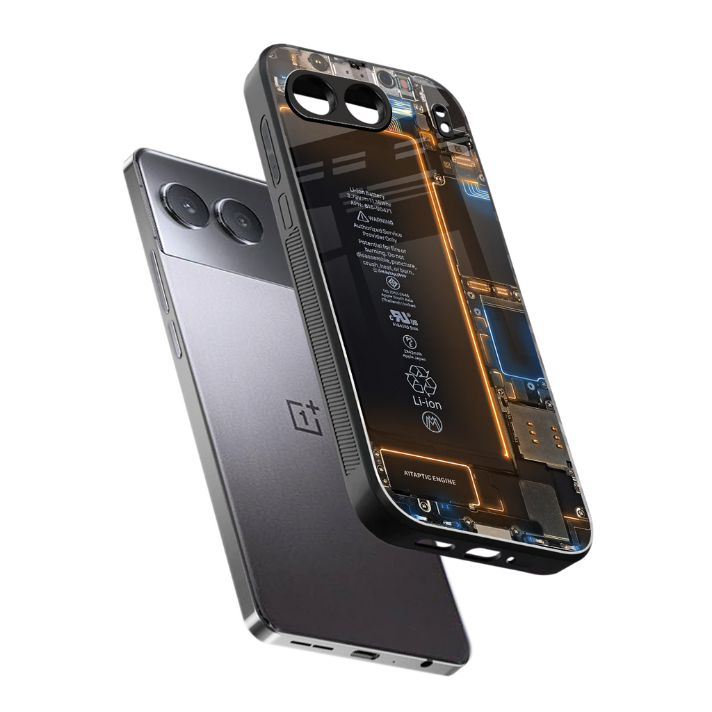 skeleton inside back phone cover | glass case for oneplus nord 4