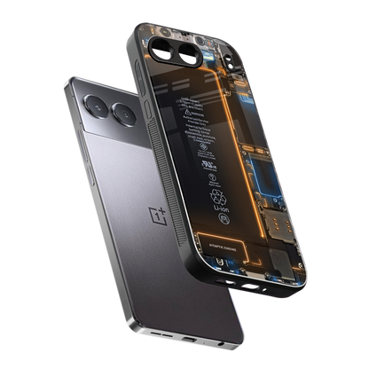 skeleton inside back phone cover | glass case for oneplus nord 4