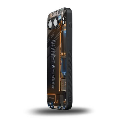 skeleton inside back phone cover | glass case for oneplus nord 4