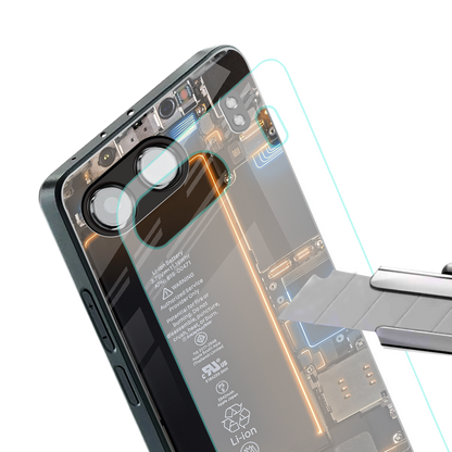 skeleton inside back phone cover | glass case for oneplus nord 4
