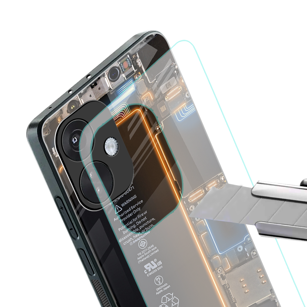 skeleton inside back phone cover | glass case for oneplus nord ce 3