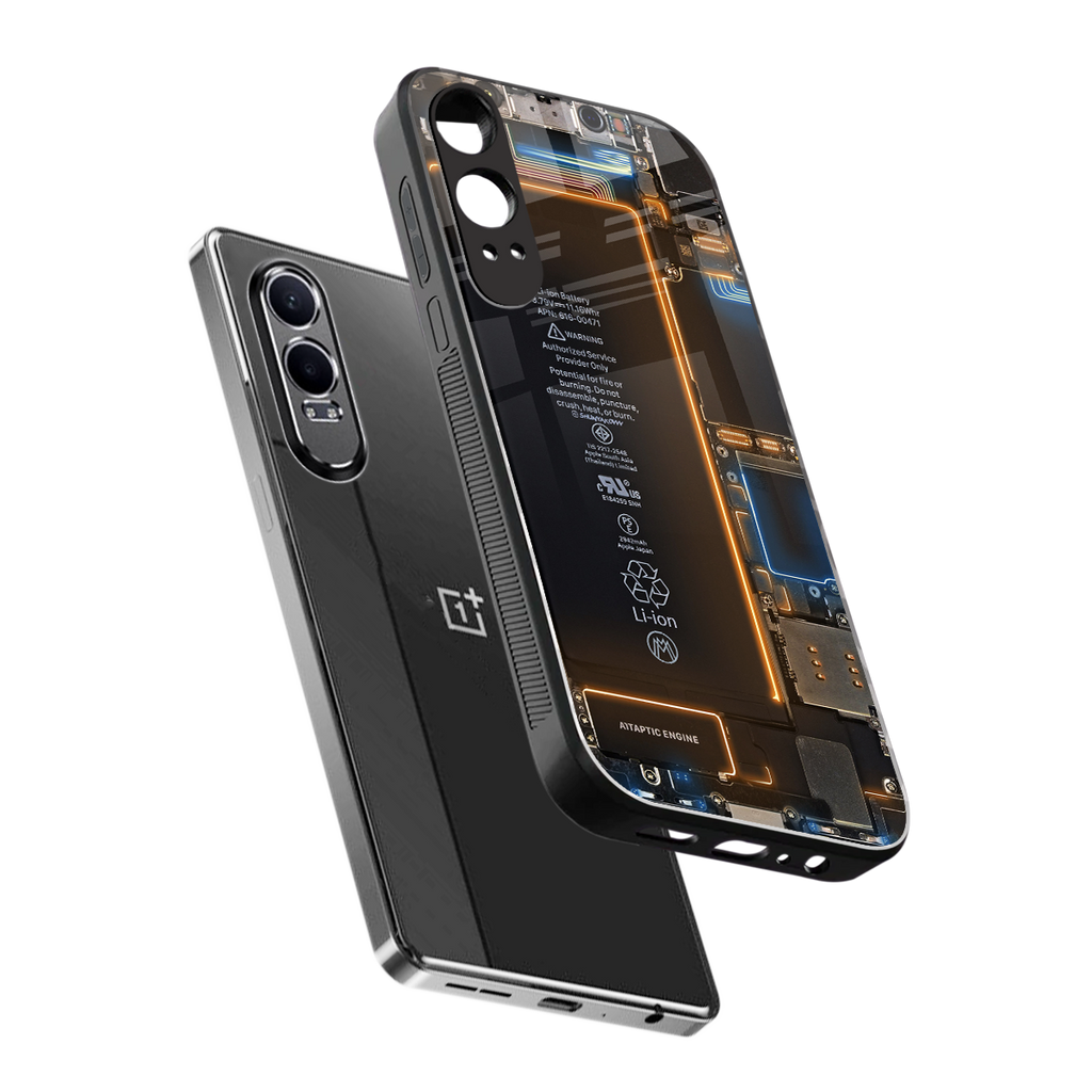 skeleton inside back phone cover | glass case for oneplus nord ce 4 lite