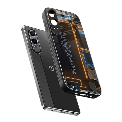skeleton inside back phone cover | glass case for oneplus nord ce 4 lite