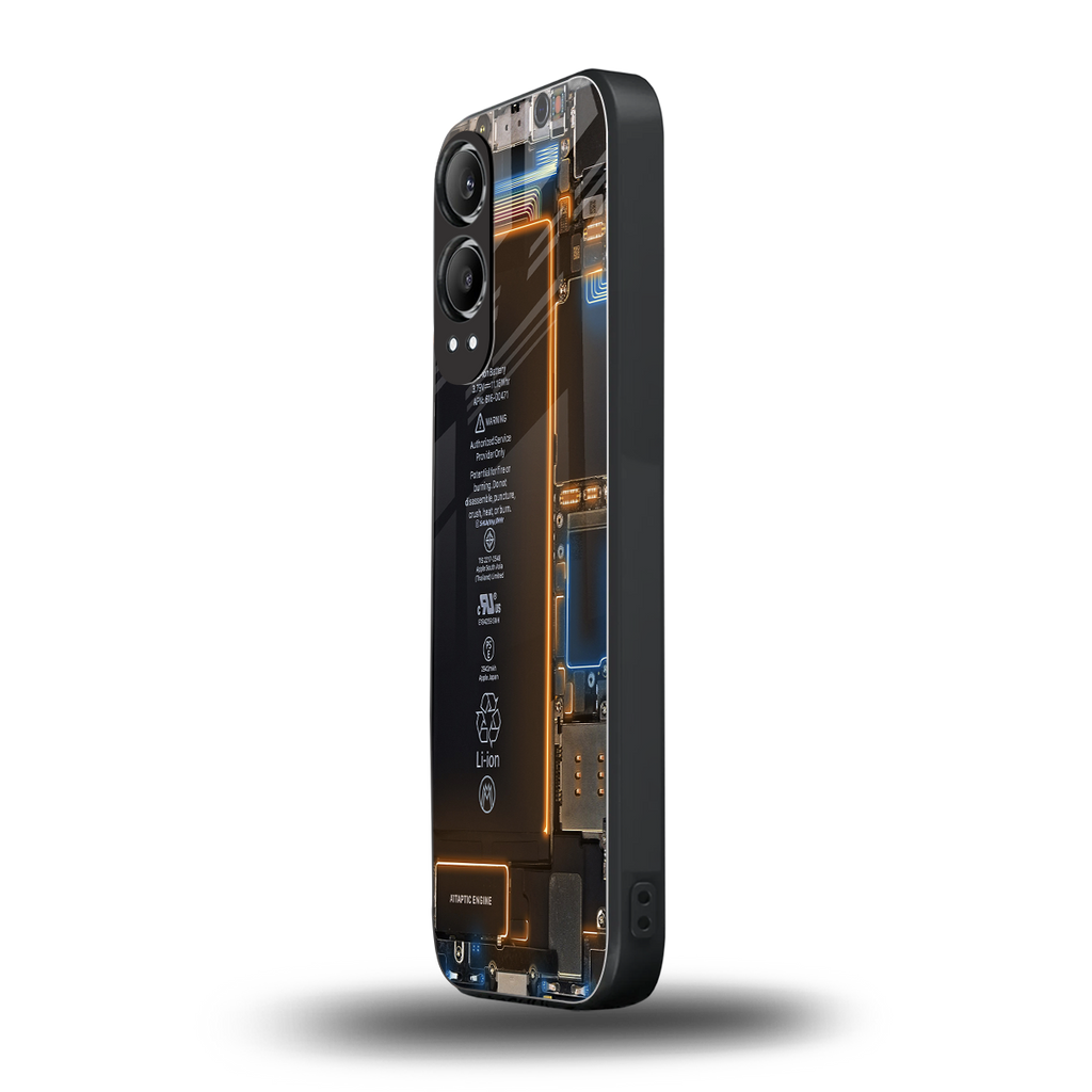 skeleton inside back phone cover | glass case for oneplus nord ce 4 lite