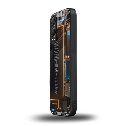 skeleton inside back phone cover | glass case for oneplus nord ce 4 lite