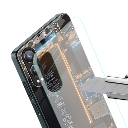 skeleton inside back phone cover | glass case for oneplus nord ce 4 lite