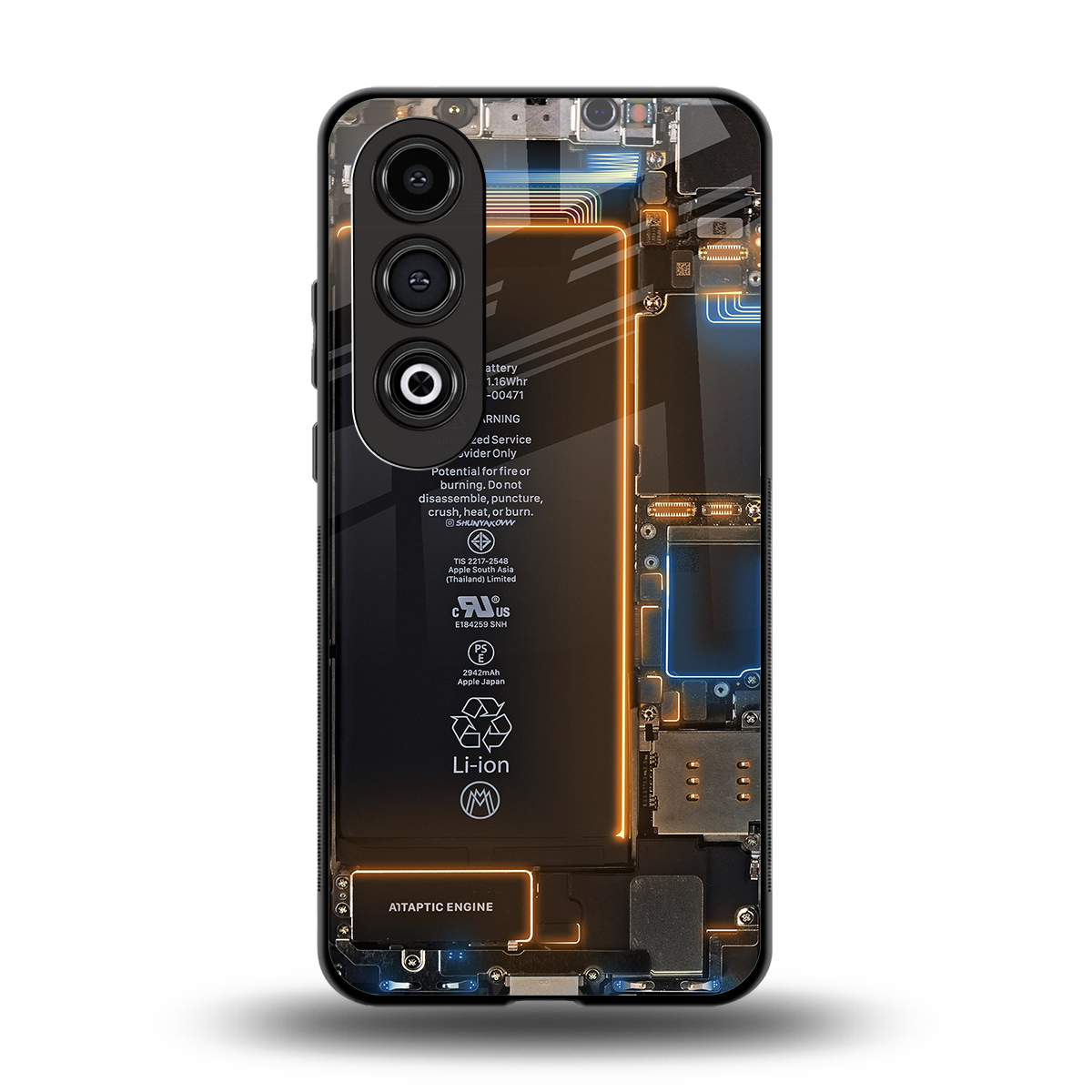 skeleton inside back phone cover | glass case for oneplus nord ce 4