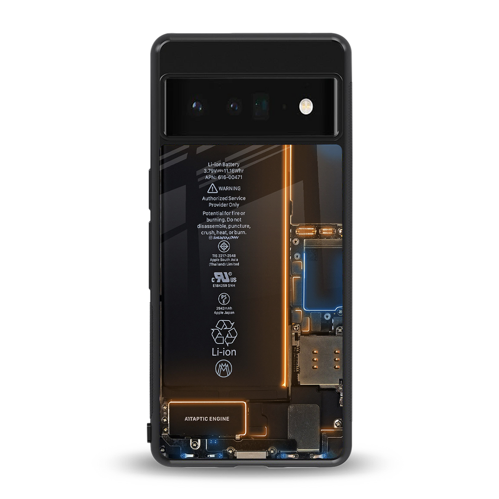 skeleton inside back phone cover | glass case for google pixel 6 pro