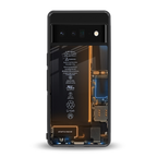 skeleton inside back phone cover | glass case for google pixel 6 pro