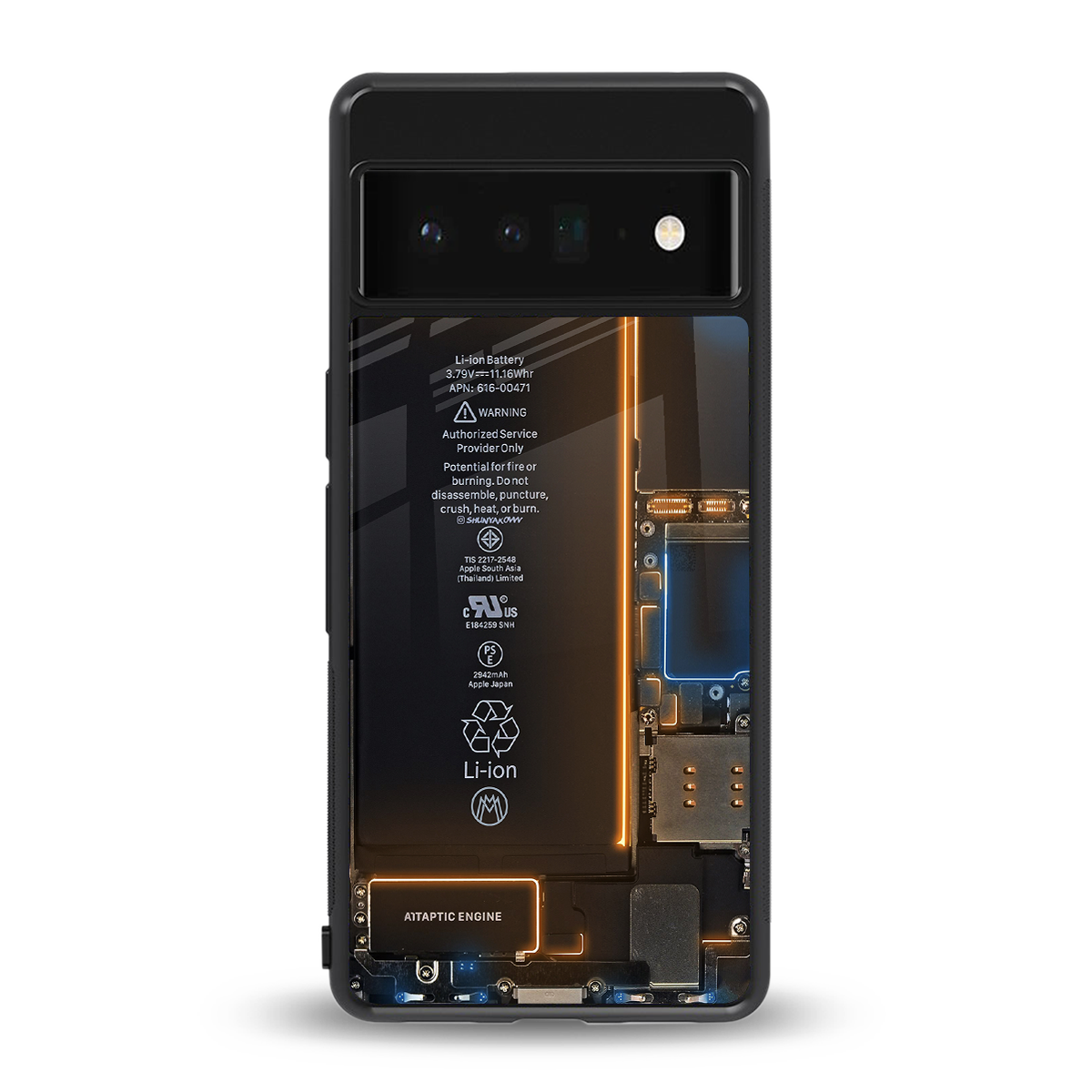 skeleton inside back phone cover | glass case for google pixel 6 pro