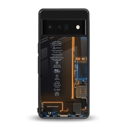 skeleton inside back phone cover | glass case for google pixel 6 pro