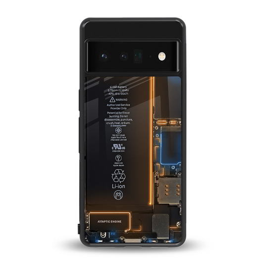 skeleton inside back phone cover | glass case for google pixel 6 pro