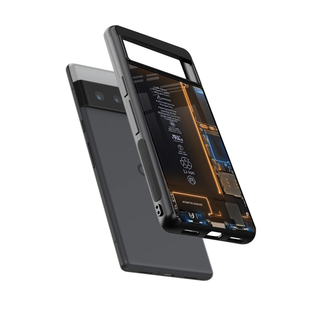 skeleton inside back phone cover | glass case for google pixel 6 pro