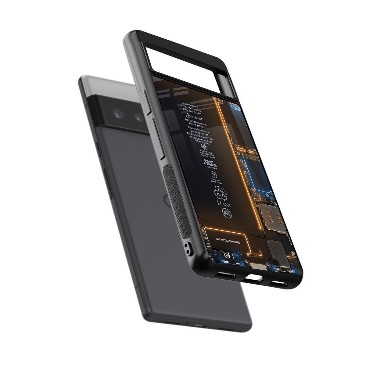 skeleton inside back phone cover | glass case for google pixel 6 pro