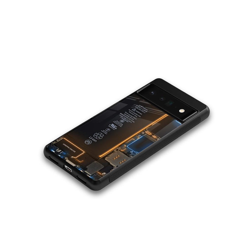 skeleton inside back phone cover | glass case for google pixel 6 pro