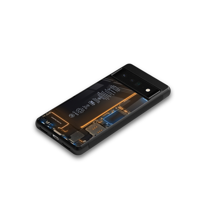 skeleton inside back phone cover | glass case for google pixel 6 pro