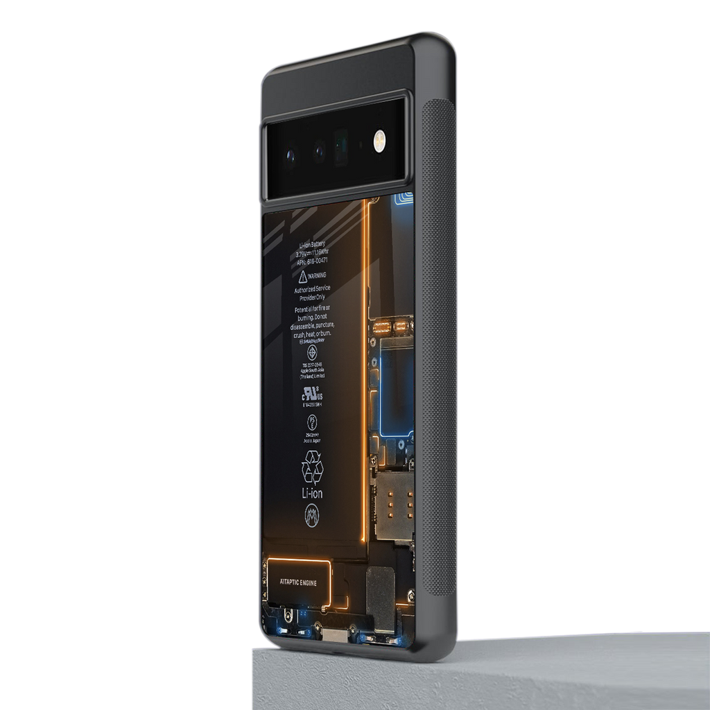 skeleton inside back phone cover | glass case for google pixel 6 pro