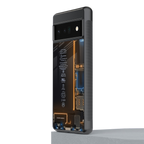 skeleton inside back phone cover | glass case for google pixel 6 pro