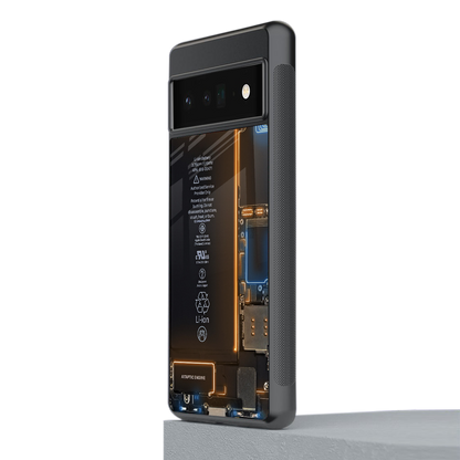 skeleton inside back phone cover | glass case for google pixel 6 pro
