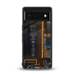 skeleton inside back phone cover | glass case for google pixel 6