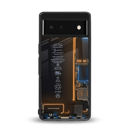 skeleton inside back phone cover | glass case for google pixel 6