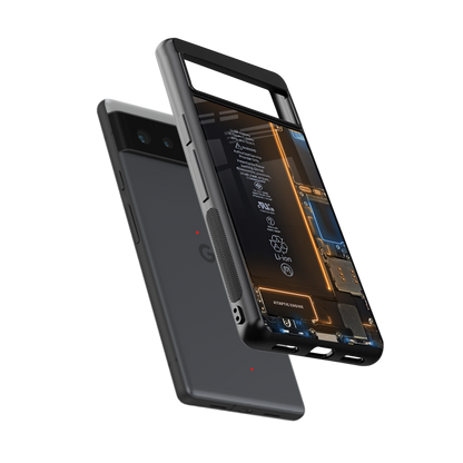 skeleton inside back phone cover | glass case for Google Pixel 6A
