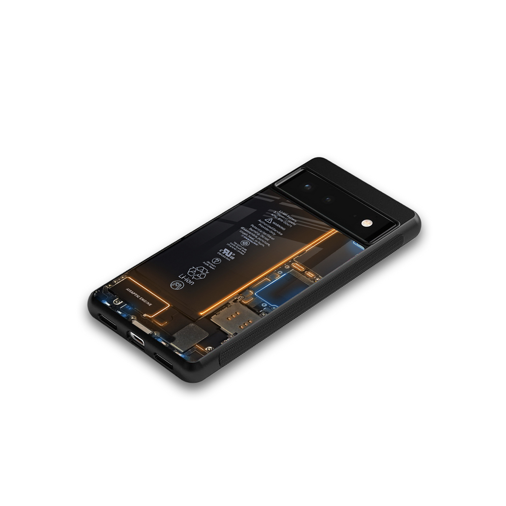 skeleton inside back phone cover | glass case for google pixel 6