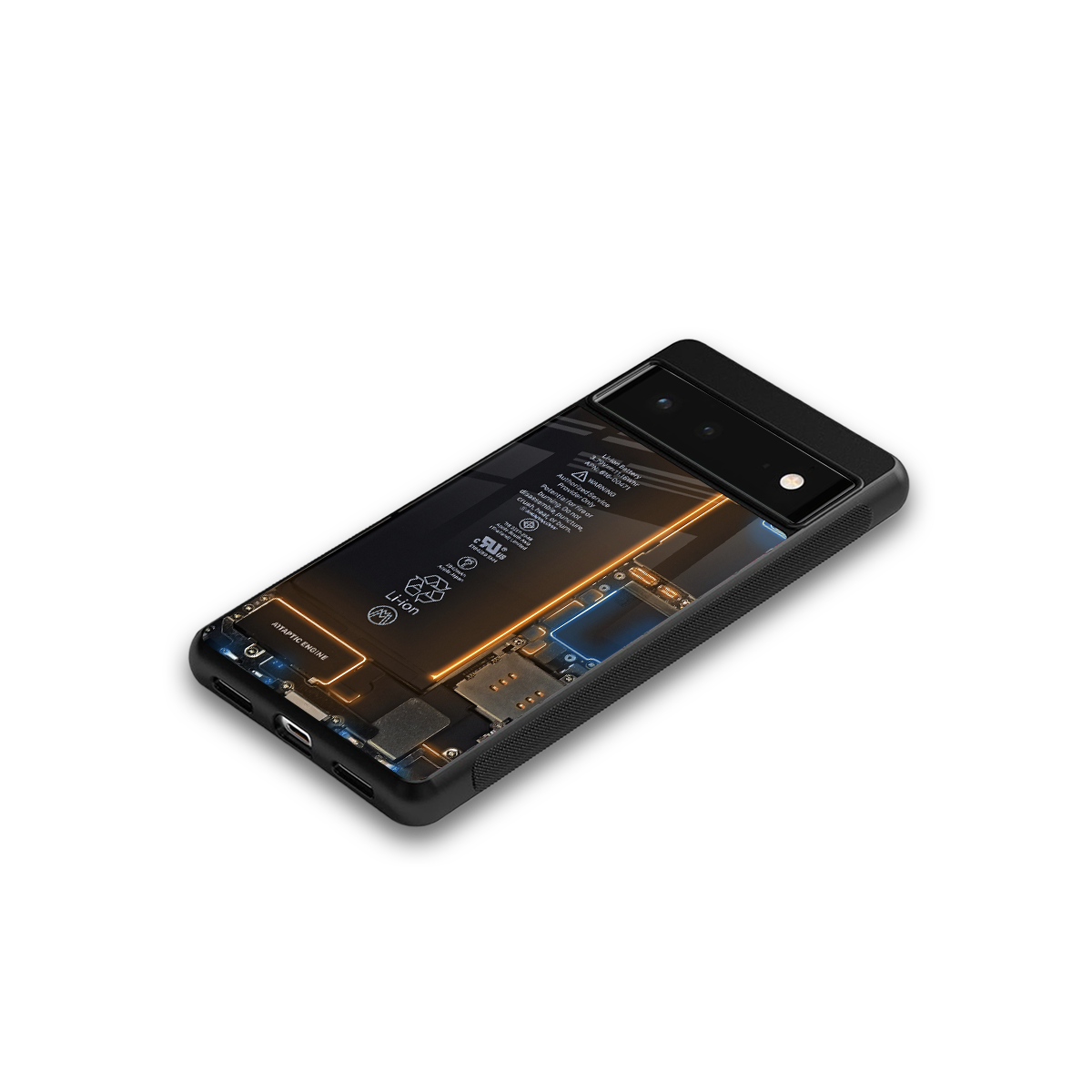 skeleton inside back phone cover | glass case for google pixel 6