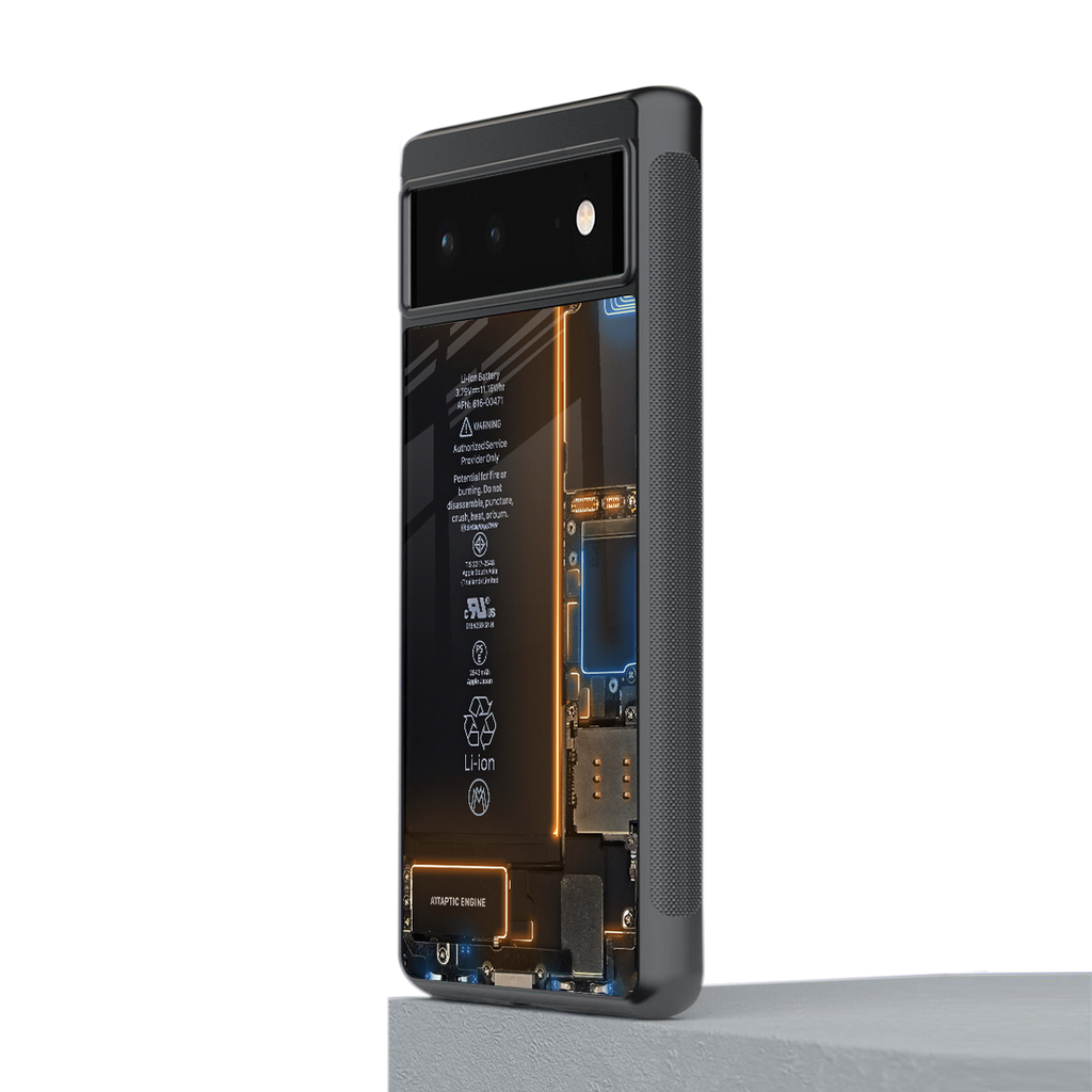 skeleton inside back phone cover | glass case for Google Pixel 6A