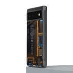skeleton inside back phone cover | glass case for Google Pixel 6A