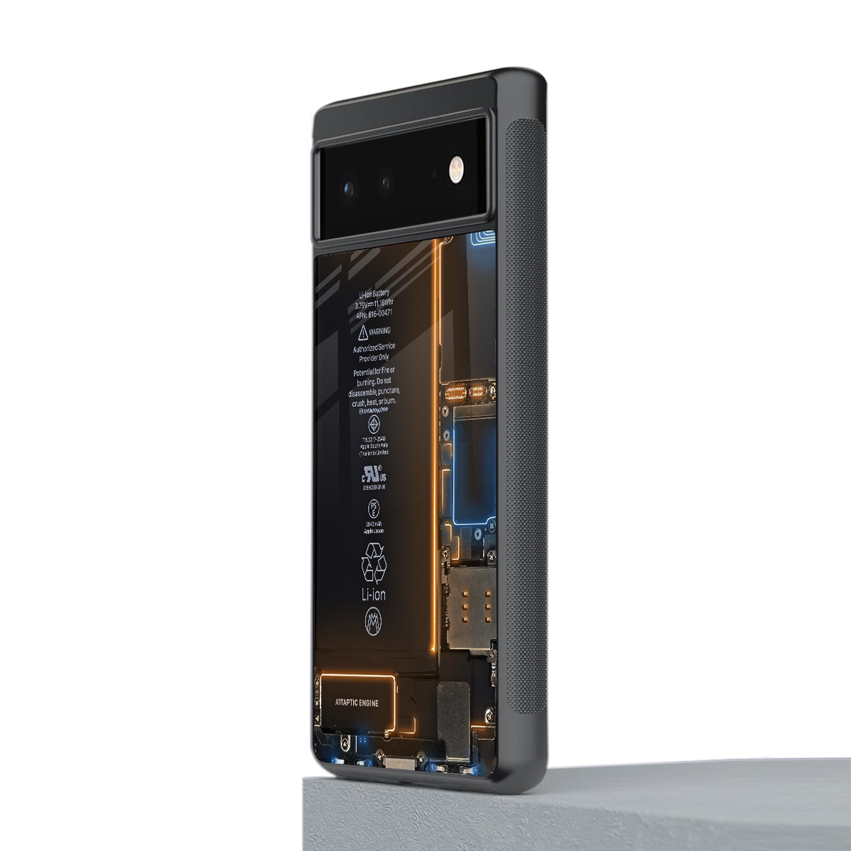 skeleton inside back phone cover | glass case for Google Pixel 6A
