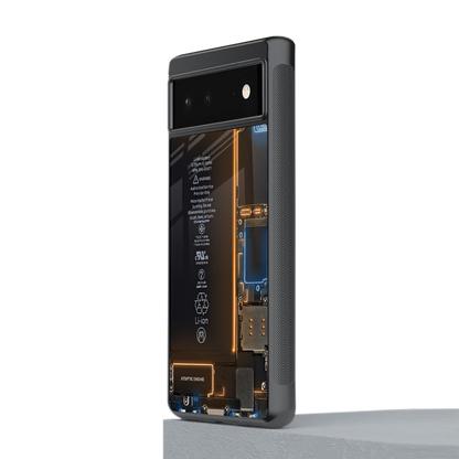 skeleton inside back phone cover | glass case for Google Pixel 6A