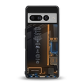skeleton inside back phone cover | glass case for google pixel 7 pro