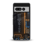 skeleton inside back phone cover | glass case for google pixel 7 pro