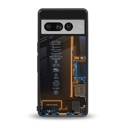 skeleton inside back phone cover | glass case for google pixel 7 pro