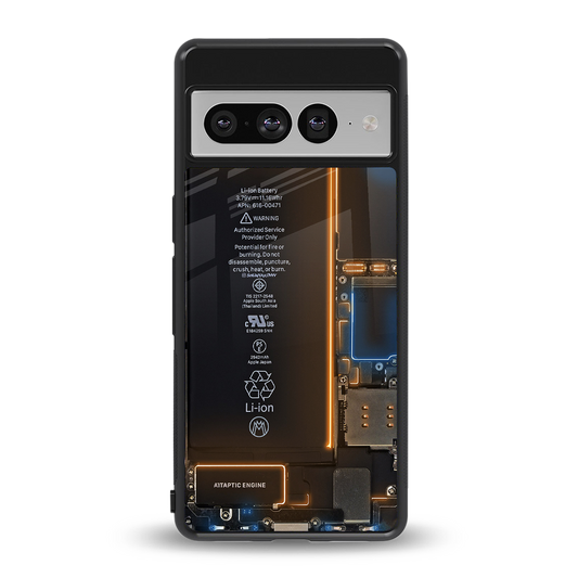 skeleton inside back phone cover | glass case for google pixel 7 pro