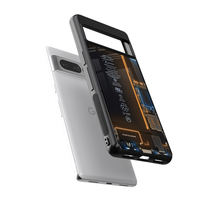skeleton inside back phone cover | glass case for google pixel 7 pro