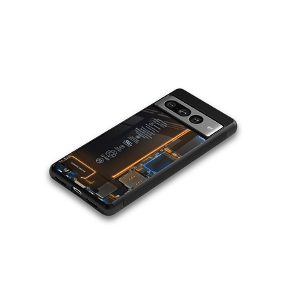 skeleton inside back phone cover | glass case for google pixel 7 pro